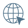 site web_Globe Grid Glyph With Mouse Cursor